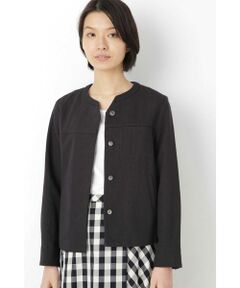 human woman / ヒューマンウーマン テーラードジャケット | ◆綿麻ユーティリティブルゾン