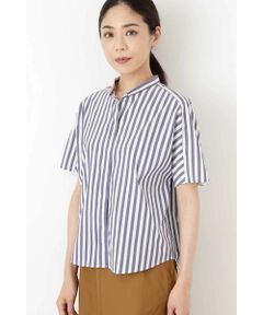 human woman / ヒューマンウーマン シャツ・ブラウス | シャンブレーストライプブラウス
