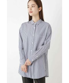 human woman / ヒューマンウーマン シャツ・ブラウス | リヨセル綿ストライプシャツ