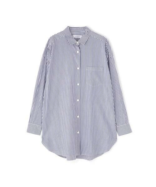 human woman / ヒューマンウーマン シャツ・ブラウス | リヨセル綿ストライプシャツ | 詳細1