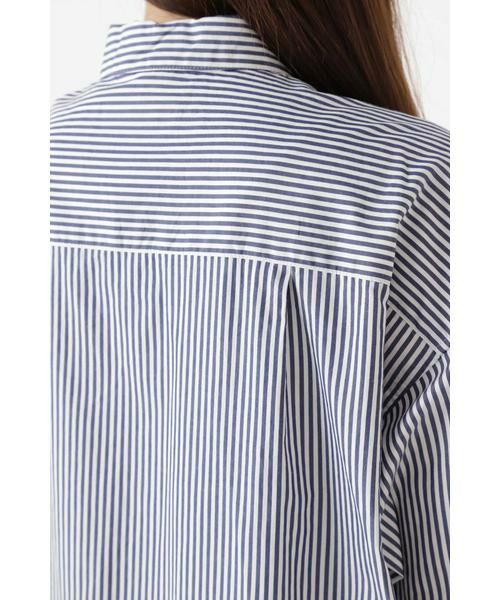 human woman / ヒューマンウーマン シャツ・ブラウス | リヨセル綿ストライプシャツ | 詳細7