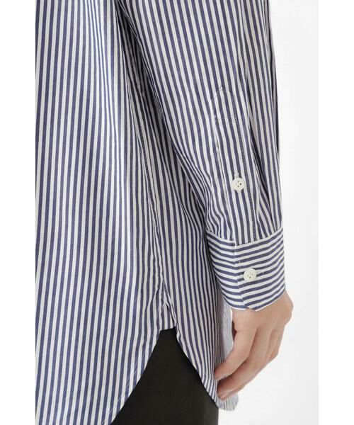 human woman / ヒューマンウーマン シャツ・ブラウス | リヨセル綿ストライプシャツ | 詳細8