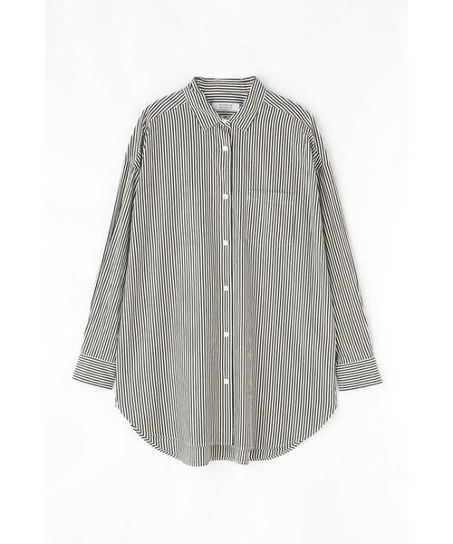 human woman / ヒューマンウーマン シャツ・ブラウス | リヨセル綿ストライプシャツ | 詳細10