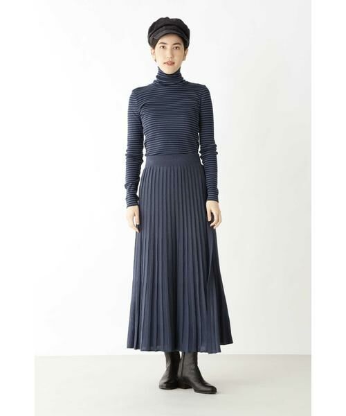 human woman / ヒューマンウーマン スカート | 《arrive paris》巻きニットプリーツスカート | 詳細2