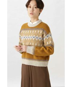 human woman / ヒューマンウーマン ニット・セーター | ◆≪Marisol 12月号掲載≫ローゲージジャガードニット