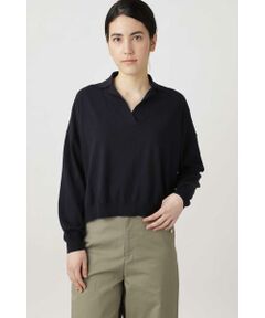 human woman / ヒューマンウーマン ニット・セーター | ◆襟付きプルオーバー