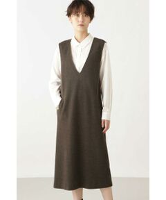 human woman / ヒューマンウーマン ワンピース | ◆ダブルフェイスウールニットワンピース