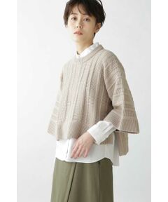 human woman / ヒューマンウーマン ニット・セーター | ◆≪arrive 5e≫　振り編みストライプニット