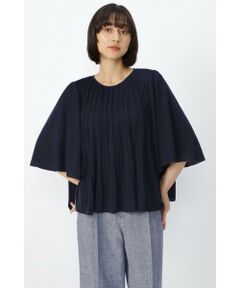 human woman / ヒューマンウーマン カットソー | ◆天竺プリーツプルオーバー