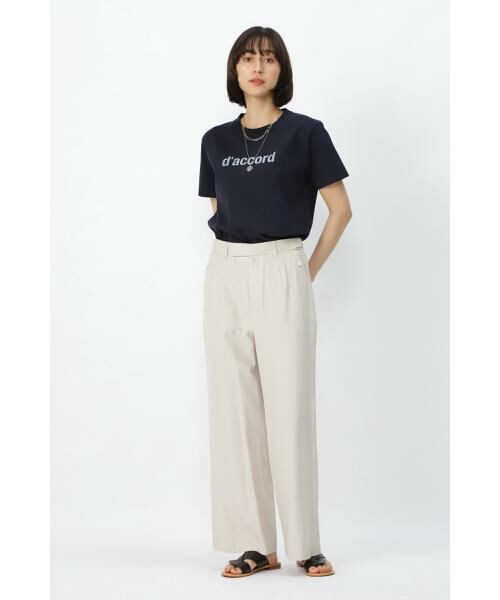 human woman / ヒューマンウーマン カットソー | ◆ロゴT/スワイスワイ天竺d'accord Tシャツ | 詳細6