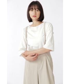 human woman / ヒューマンウーマン カットソー | ◆コットン麻チドリジャージプルオーバー