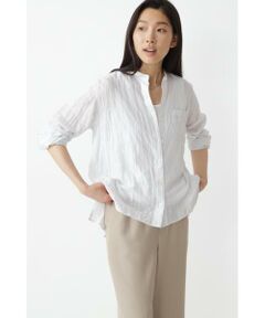 human woman / ヒューマンウーマン シャツ・ブラウス | 先染めシャーリングストライプシャツ