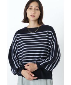 human woman / ヒューマンウーマン ニット・セーター | ◆梳毛ボーダープルオーバー