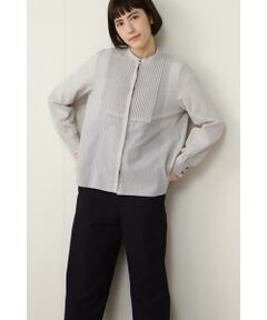 human woman / ヒューマンウーマン シャツ・ブラウス | ◆オーガニックタックブラウス