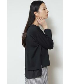 human woman / ヒューマンウーマン カットソー | ◆バックプリーツプルオーバー