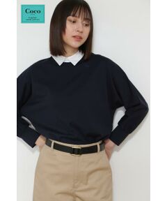 human woman / ヒューマンウーマン カットソー | ◆ＣＨＥＶＡＬコラボ衿つきカットソー