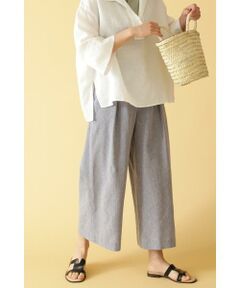 human woman / ヒューマンウーマン パンツ | ＰＥレーヨンリネンセミワイドパンツ