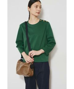 human woman / ヒューマンウーマン シャツ・ブラウス | ◆５ｅ・ショルダーボタンブラウス