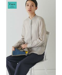 human woman / ヒューマンウーマン シャツ・ブラウス | ◆サテンシフォンブラウス