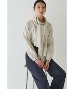 human woman / ヒューマンウーマン シャツ・ブラウス | ◆リボン付ハイネックブラウス