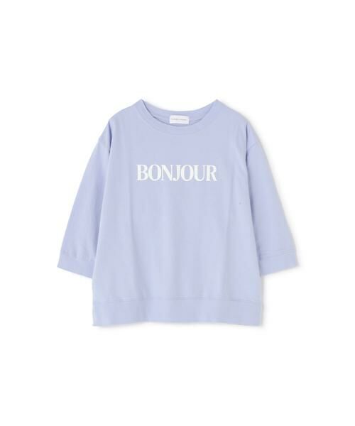 human woman / ヒューマンウーマン カットソー | ◆ＢＯＮＪＯＵＲロゴＴシャツ | 詳細1