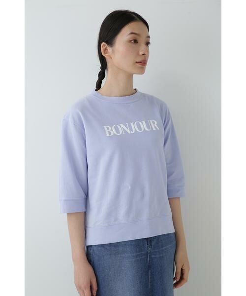 human woman / ヒューマンウーマン カットソー | ◆ＢＯＮＪＯＵＲロゴＴシャツ | 詳細4