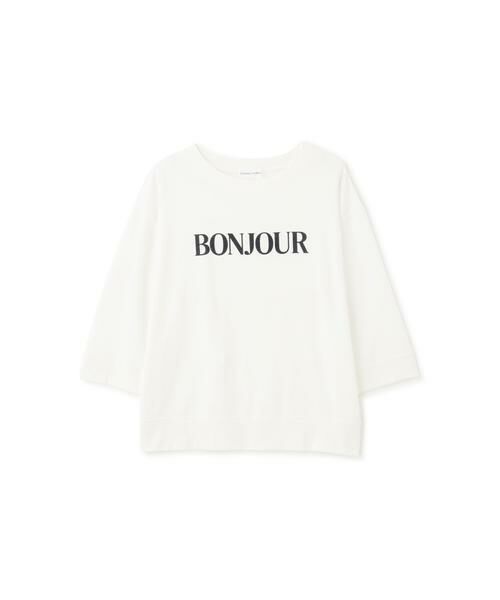 human woman / ヒューマンウーマン カットソー | ◆ＢＯＮＪＯＵＲロゴＴシャツ | 詳細17