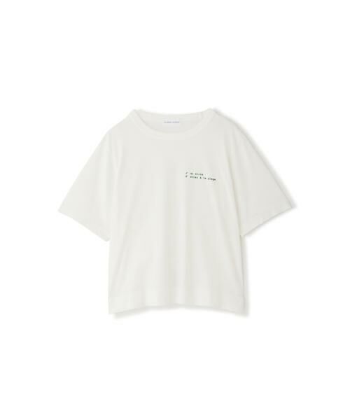 human woman / ヒューマンウーマン カットソー | ◆ショート丈ロゴＴシャツ | 詳細12