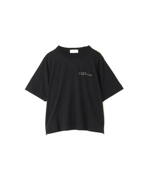 human woman / ヒューマンウーマン カットソー | ◆ショート丈ロゴＴシャツ | 詳細18