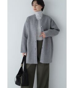 human woman / ヒューマンウーマン ブルゾン | ◆接結ロング丈羽織り