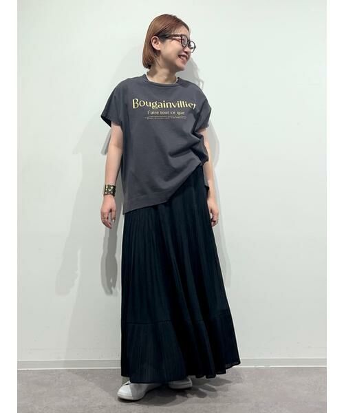 human woman / ヒューマンウーマン カットソー | ◆ロゴプリントプレーティングＢＩＧＴシャツ | 詳細26