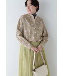 human woman / ヒューマンウーマン シャツ・ブラウス | ◆ペイントPTバンドカラーシャツブラウス