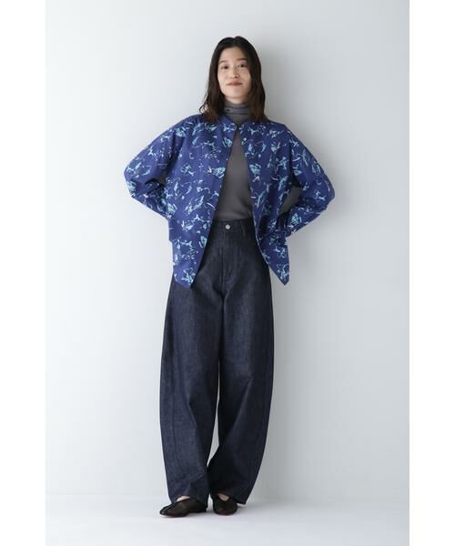 human woman / ヒューマンウーマン シャツ・ブラウス | ◆ペイントPTバンドカラーシャツブラウス | 詳細2