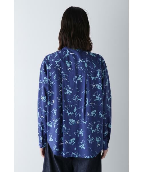 human woman / ヒューマンウーマン シャツ・ブラウス | ◆ペイントPTバンドカラーシャツブラウス | 詳細4