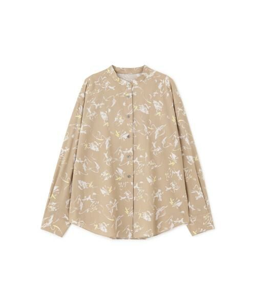 human woman / ヒューマンウーマン シャツ・ブラウス | ◆ペイントPTバンドカラーシャツブラウス | 詳細6