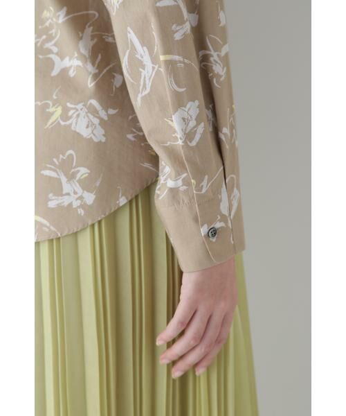 human woman / ヒューマンウーマン シャツ・ブラウス | ◆ペイントPTバンドカラーシャツブラウス | 詳細15