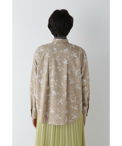 human woman / ヒューマンウーマン シャツ・ブラウス | ◆ペイントPTバンドカラーシャツブラウス | 詳細10