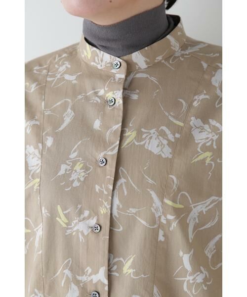 human woman / ヒューマンウーマン シャツ・ブラウス | ◆ペイントPTバンドカラーシャツブラウス | 詳細11