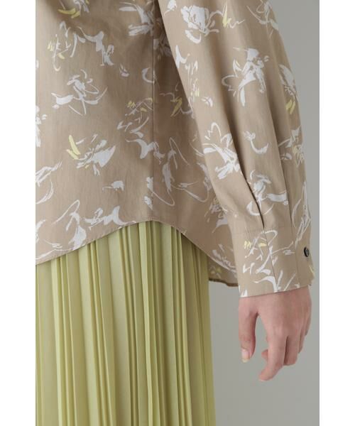 human woman / ヒューマンウーマン シャツ・ブラウス | ◆ペイントPTバンドカラーシャツブラウス | 詳細13