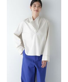 human woman / ヒューマンウーマン シャツ・ブラウス | ◆OGC/キュプラバーバリーニュアンスネックプルオーバー