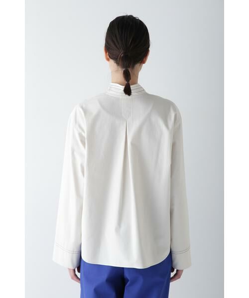 human woman / ヒューマンウーマン シャツ・ブラウス | ◆OGC/キュプラバーバリーニュアンスネックプルオーバー | 詳細6