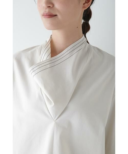 human woman / ヒューマンウーマン シャツ・ブラウス | ◆OGC/キュプラバーバリーニュアンスネックプルオーバー | 詳細7