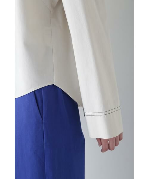 human woman / ヒューマンウーマン シャツ・ブラウス | ◆OGC/キュプラバーバリーニュアンスネックプルオーバー | 詳細9