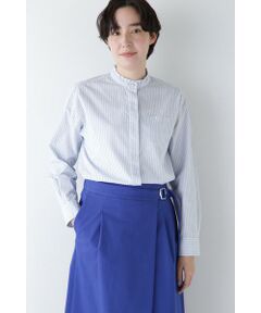 human woman / ヒューマンウーマン シャツ・ブラウス | ◆スタンドフリルドビーブラウス