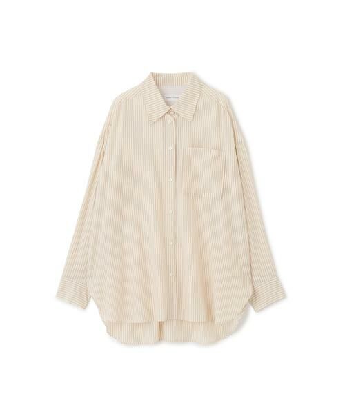 human woman / ヒューマンウーマン シャツ・ブラウス | ◆オーガニックコットン混ストライプオーバーシャツ | 詳細16