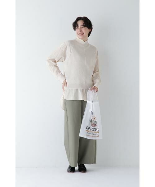 human woman / ヒューマンウーマン シャツ・ブラウス | ◆オーガニックコットン混ストライプオーバーシャツ | 詳細19