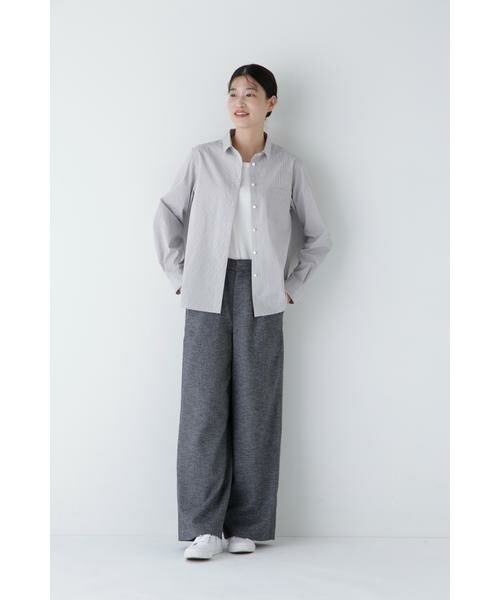 human woman / ヒューマンウーマン パンツ | ◆リングミックスツィードセミワイドパンツ | 詳細6