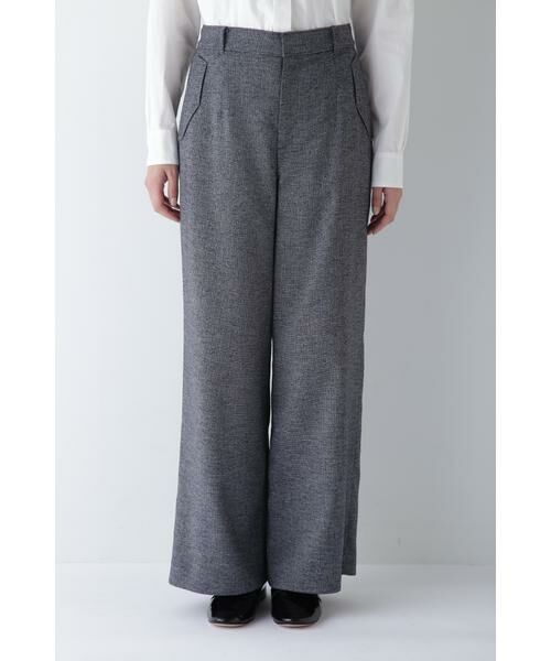 human woman / ヒューマンウーマン パンツ | ◆リングミックスツィードセミワイドパンツ | 詳細7