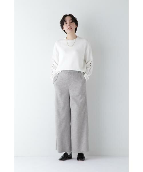 human woman / ヒューマンウーマン パンツ | ◆リングミックスツィードセミワイドパンツ | 詳細18