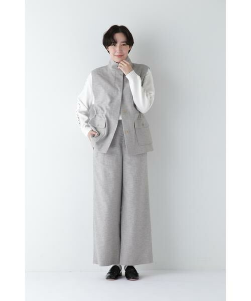 human woman / ヒューマンウーマン パンツ | ◆リングミックスツィードセミワイドパンツ | 詳細19